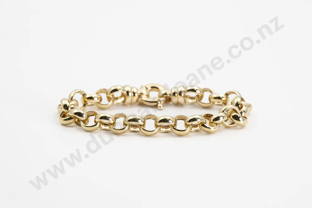 9ct Large Trace Link Bracelet Image 1++