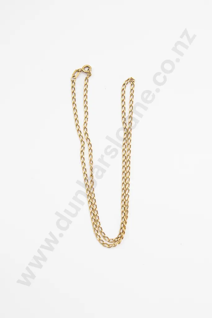 9ct Modern Curb Link Neck Chain Image 1++