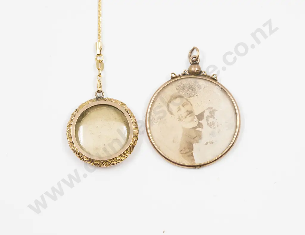 Two Victorian 9ct Photo Lockets Image 1++