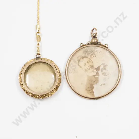 Two Victorian 9ct Photo Lockets