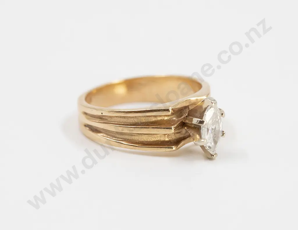14ct Diamond Solitaire Ring Image 1++