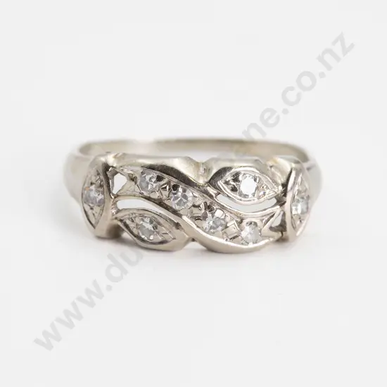 14ct Eight Stone Diamond Fancy Band Ring