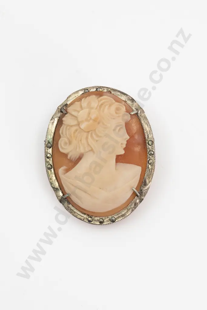 Two Silver Framed Cameo Brooches Image 1++