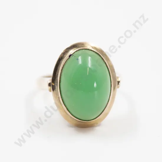 18ct Single Chrysoprase Ring