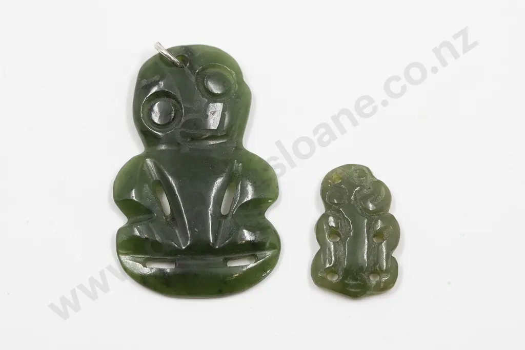 Greenstone Tiki Pendant Image 1++