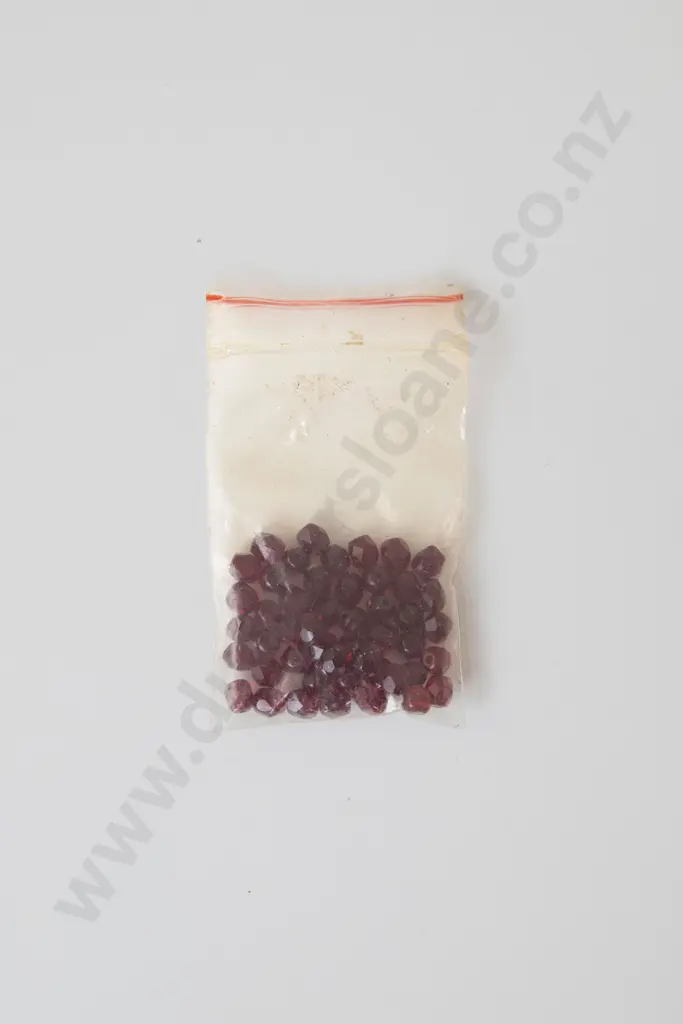 14ct Ruby Glass Bead Necklace Image 1++