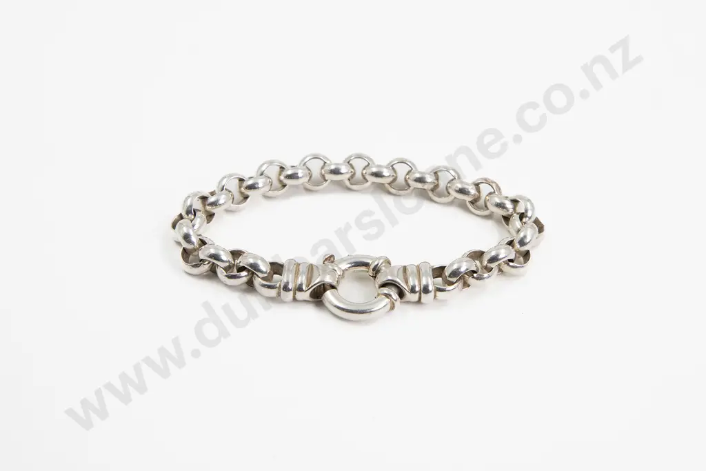 .925 Silver Heavy Trace Link Bracelet Image 1++