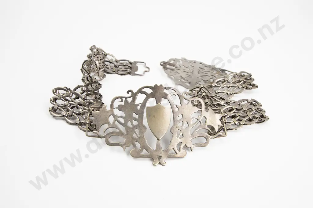 Victorian Silver Plate Housekeepers Belt Image 1++