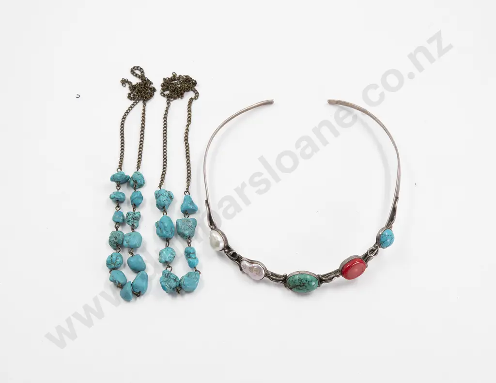 S/S Gem Set Choker Image 1++