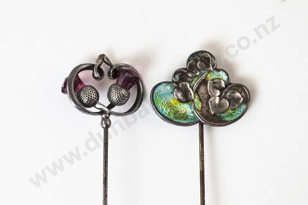 Two Edwardian Charles Horner Hat Pins Image 1++