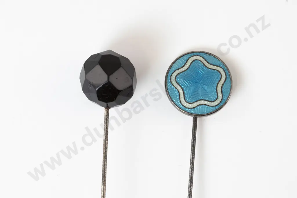 Edwardian Sterling and Enamel Hat Pin Image 1++