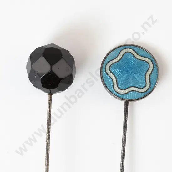 Edwardian Sterling and Enamel Hat Pin