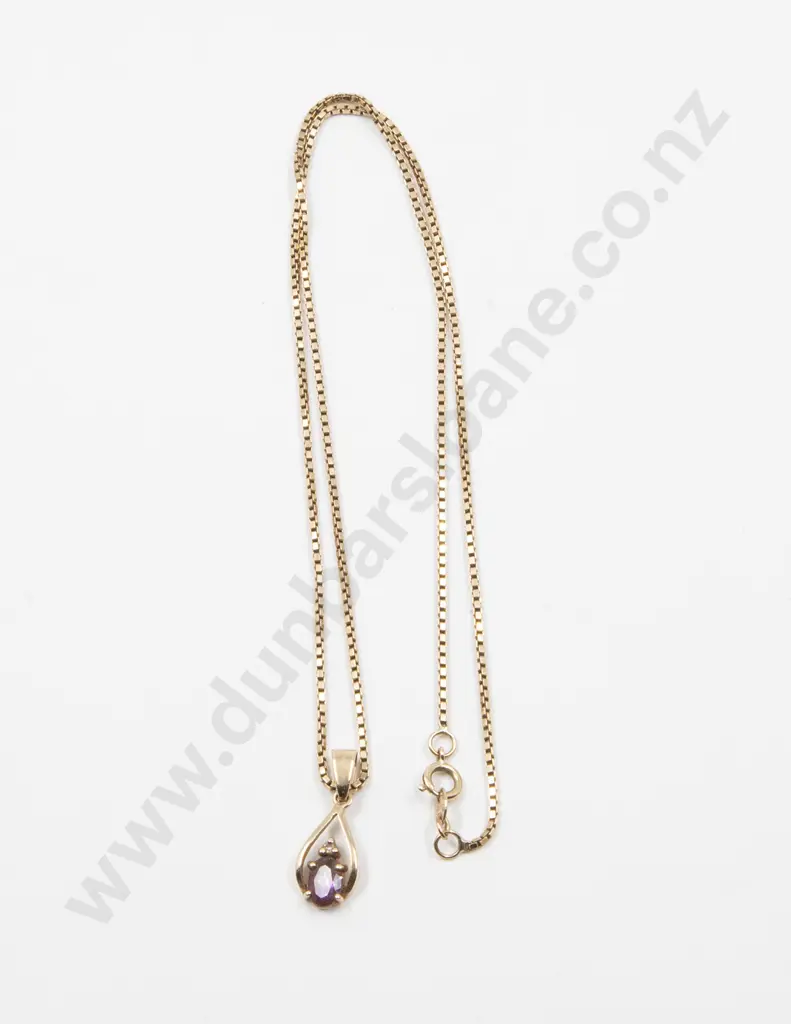 9ct Amethyst Pendant Image 1++