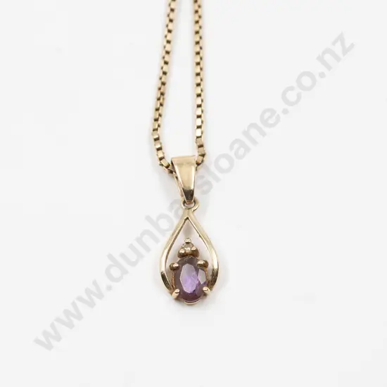 9ct Amethyst Pendant