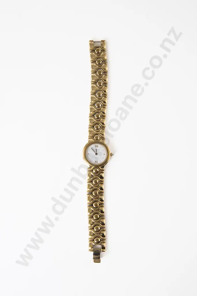 Modern Ladies Bucherer Quartz Stainless Steel Gold Plated Wrist Watch Image 1++