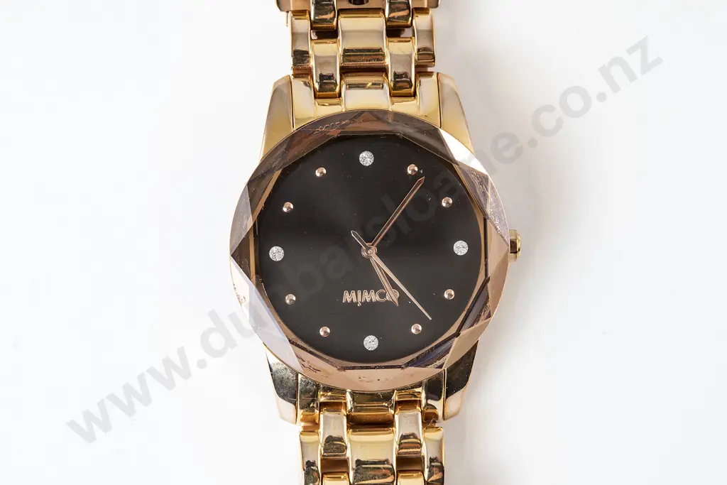 Mimco Dress Wrist Watch and Pair Mimco Polished Gem Stone Pendant Earrings Image 1++