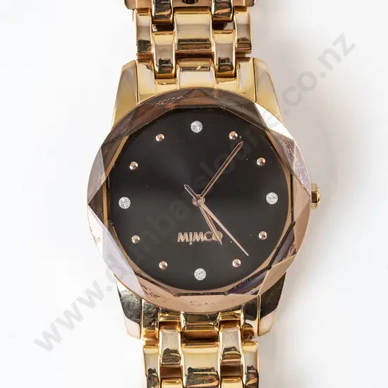 Mimco Dress Wrist Watch and Pair Mimco Polished Gem Stone Pendant Earrings