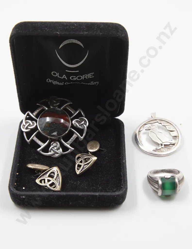 Pair S/S Orkney Celtic Cuff Links Image 1++