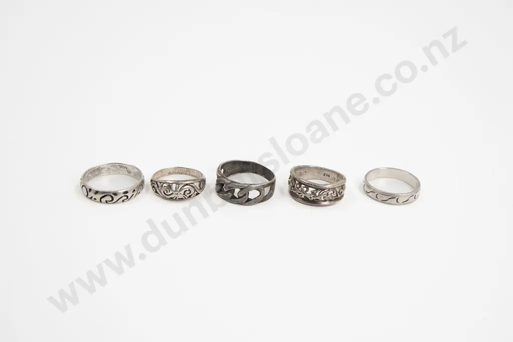 Nine Various S/S Rings Image 1++
