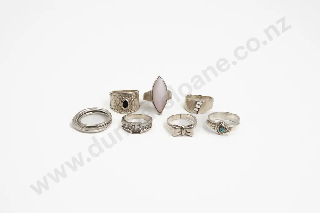 Seven Various S/S Rings Image 1++