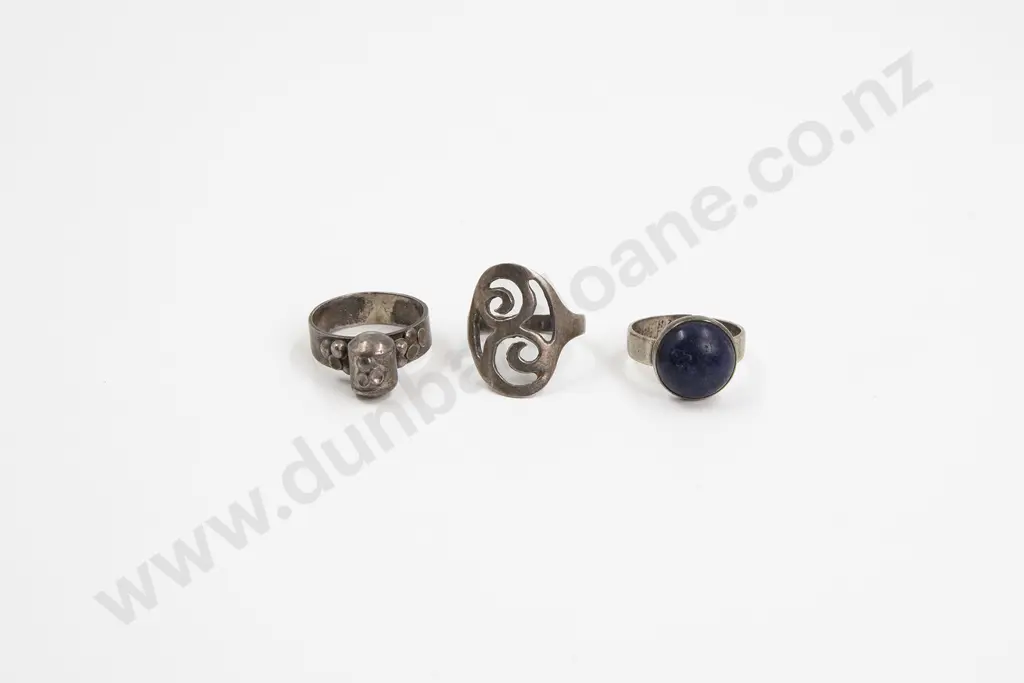 Crafted Jewellery Six Silver Dress Rings Image 1++