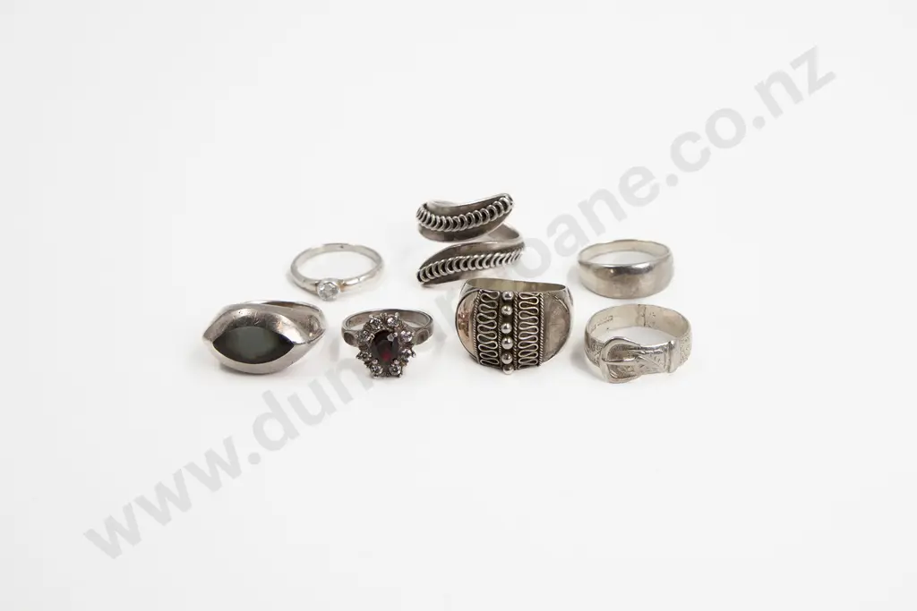 Seven Various S/S Rings Image 1++