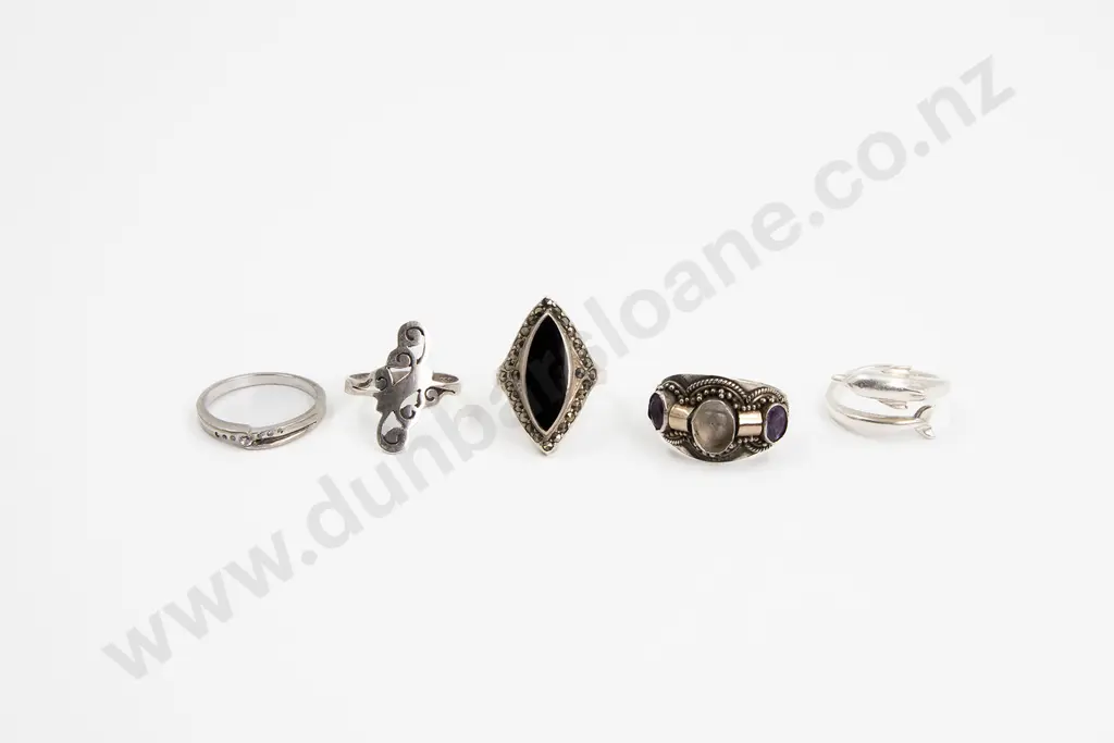 Seven Various S/S Rings Image 1++
