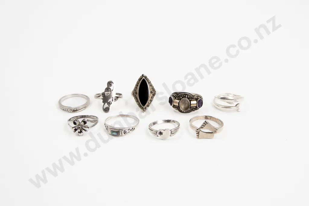 Seven Various S/S Rings Image 1++