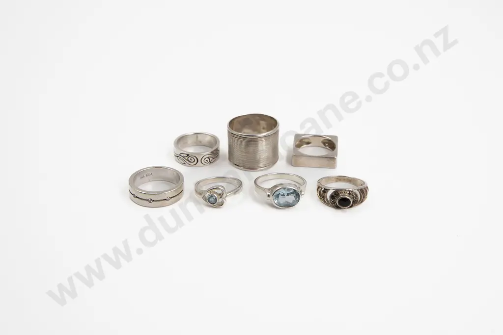 Seven Various S/S Rings Image 1++