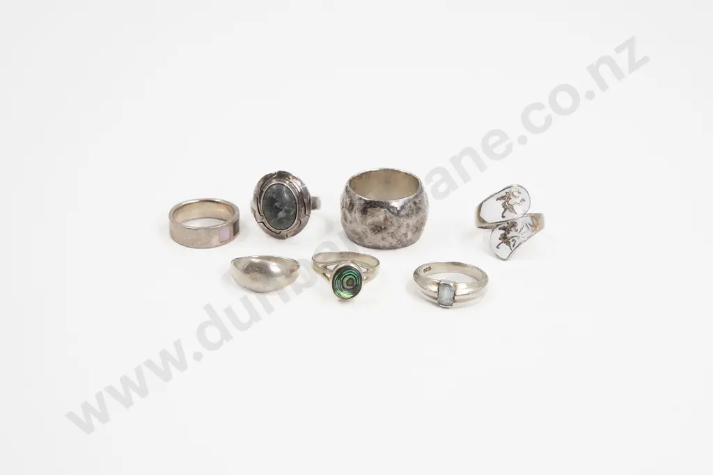 Seven Various S/S Rings Image 1++
