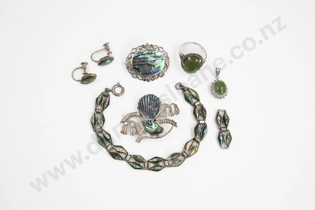 Selection NZ Silver Paua Jewellery Image 1++