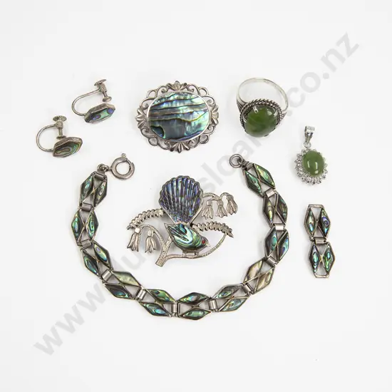 Selection NZ Silver Paua Jewellery