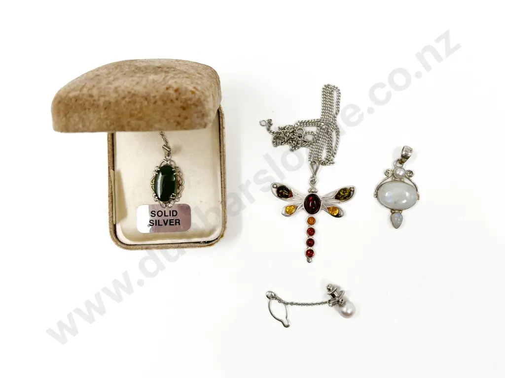 Two S/S and Gem Set Pendants Image 1++