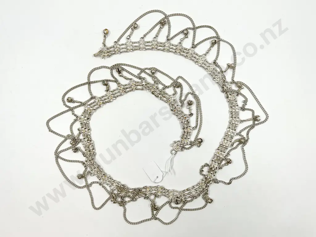 Vintage Silver Plate Ethic Design Belly Dance Type Belt Image 1++