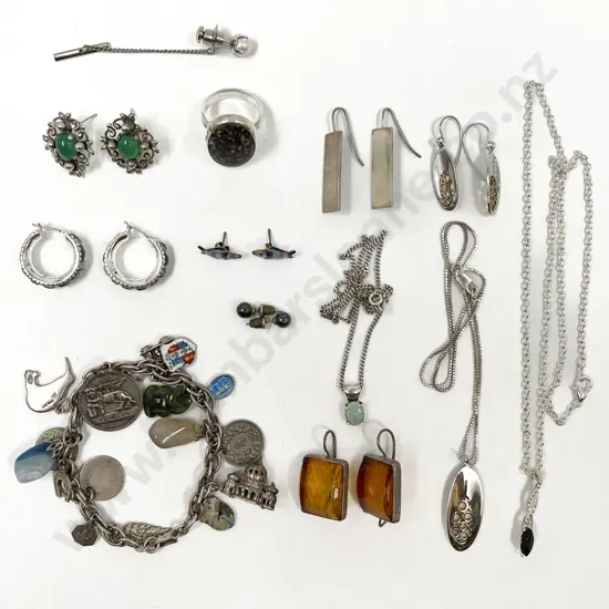 Silver and Silver Plate Charm Bracelet