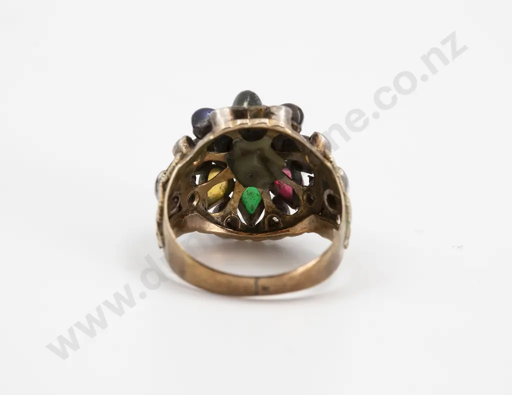 14ct 27stone Multi-Gem Princess Ring Image 1++