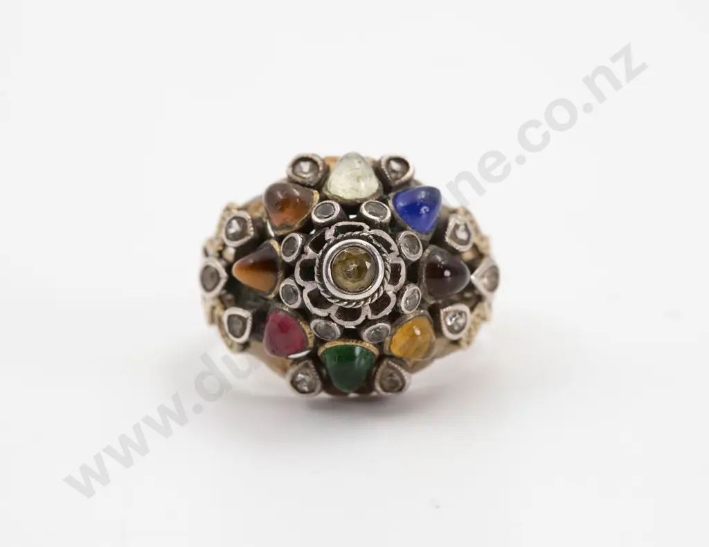 14ct 27stone Multi-Gem Princess Ring Image 1++