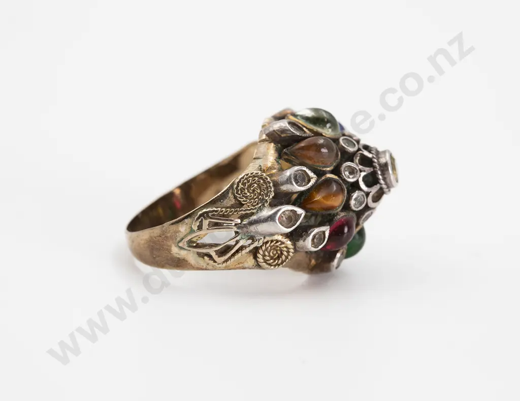14ct 27stone Multi-Gem Princess Ring Image 1++