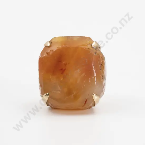 14ct Single Oversize Brazilian Carnelian Dress Ring