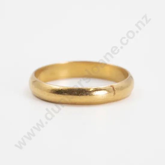 22ct Plain Wedding Band