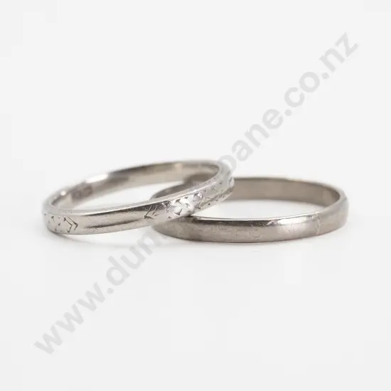 Two Platinum Wedding Bands