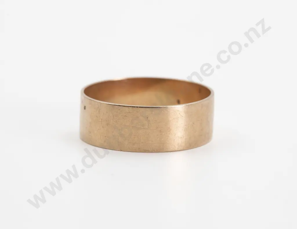 Victorian 15ct Plain Wide Wedding Band Image 1++