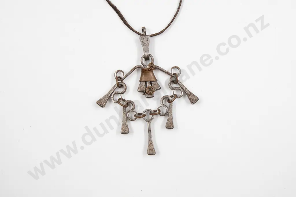 1970's Hand Forged Horseshoe Nail Pendant Image 1++