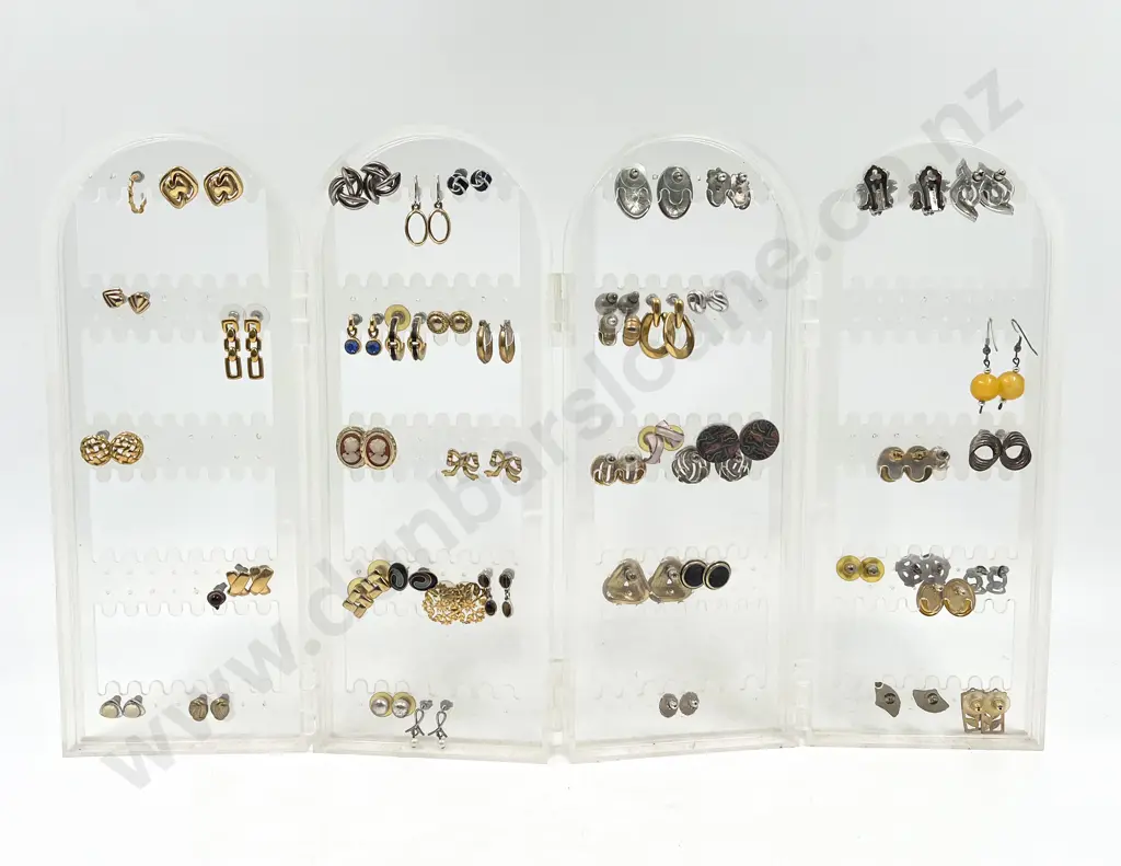 Modern Dressing Table Earring Stand with Assorted Pierced Earrings Image 1++