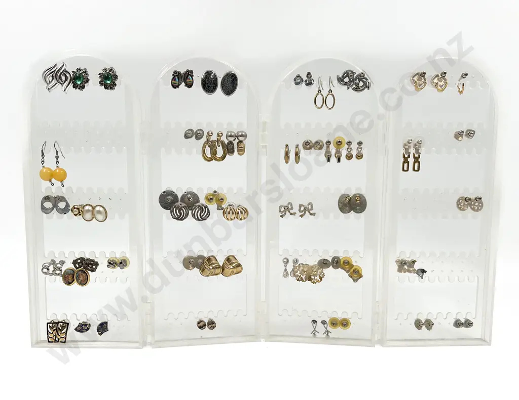 Modern Dressing Table Earring Stand with Assorted Pierced Earrings Image 1++