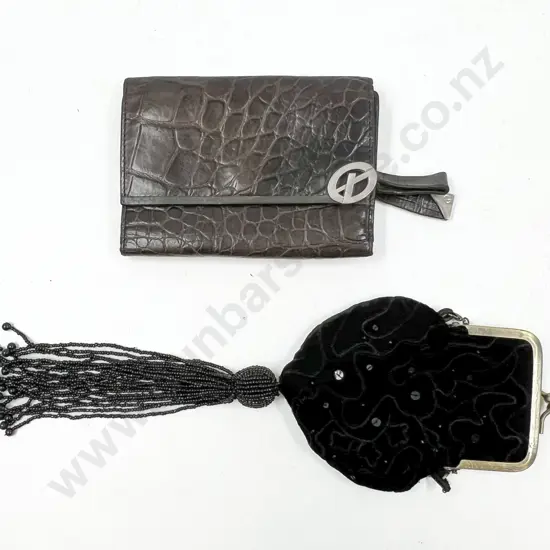 Treslie Cooper Velvet and Beaded Evening Purse