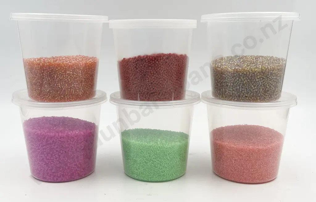 Six Colourways Seed Beads Image 1++