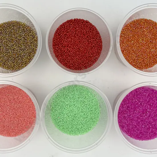 Six Colourways Seed Beads