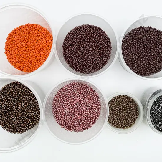 Five Colourways & Various Larger Seed Beads