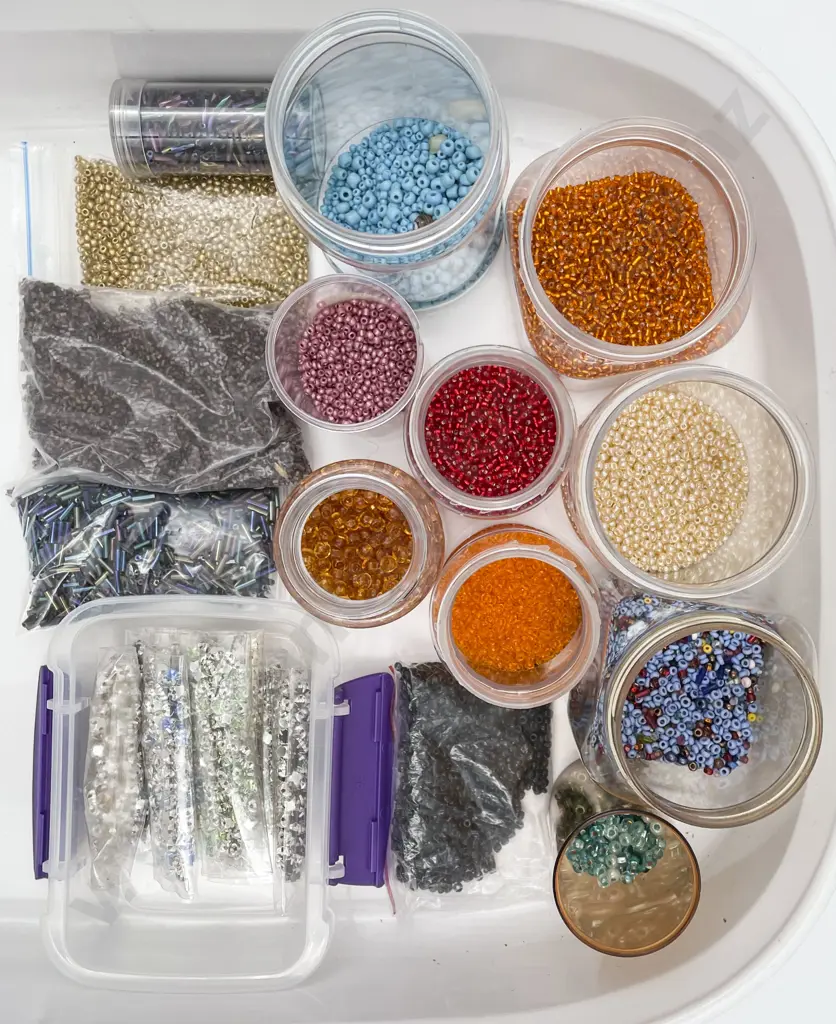 Mixed Collection of Seed Beads Image 1++